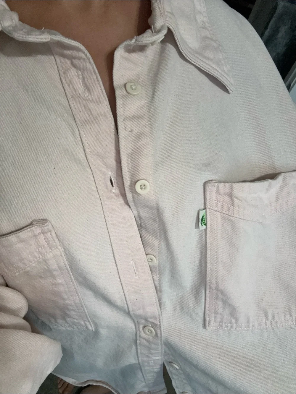 Levi's Pale Pink Oversized Button-Down Shirt